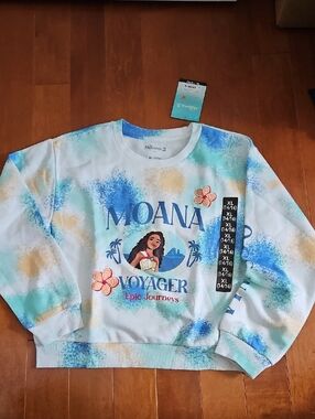 Nwt Disney Moana Tiedye Crewneck Sweatshirt